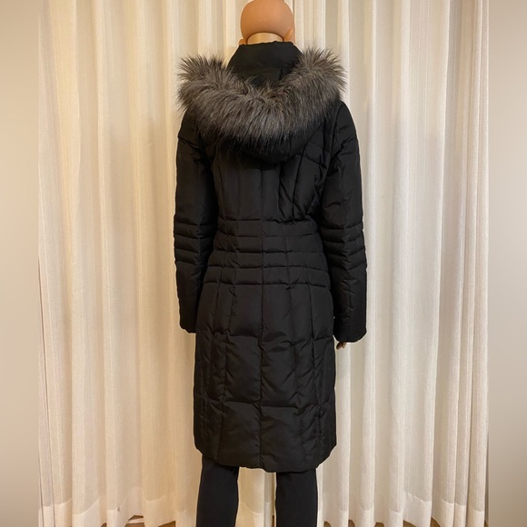 Calvin Klein Black Duck Down Feathers Puffer Quilted Long Coat Womens XS RN54163 - Picture 9 of 15
